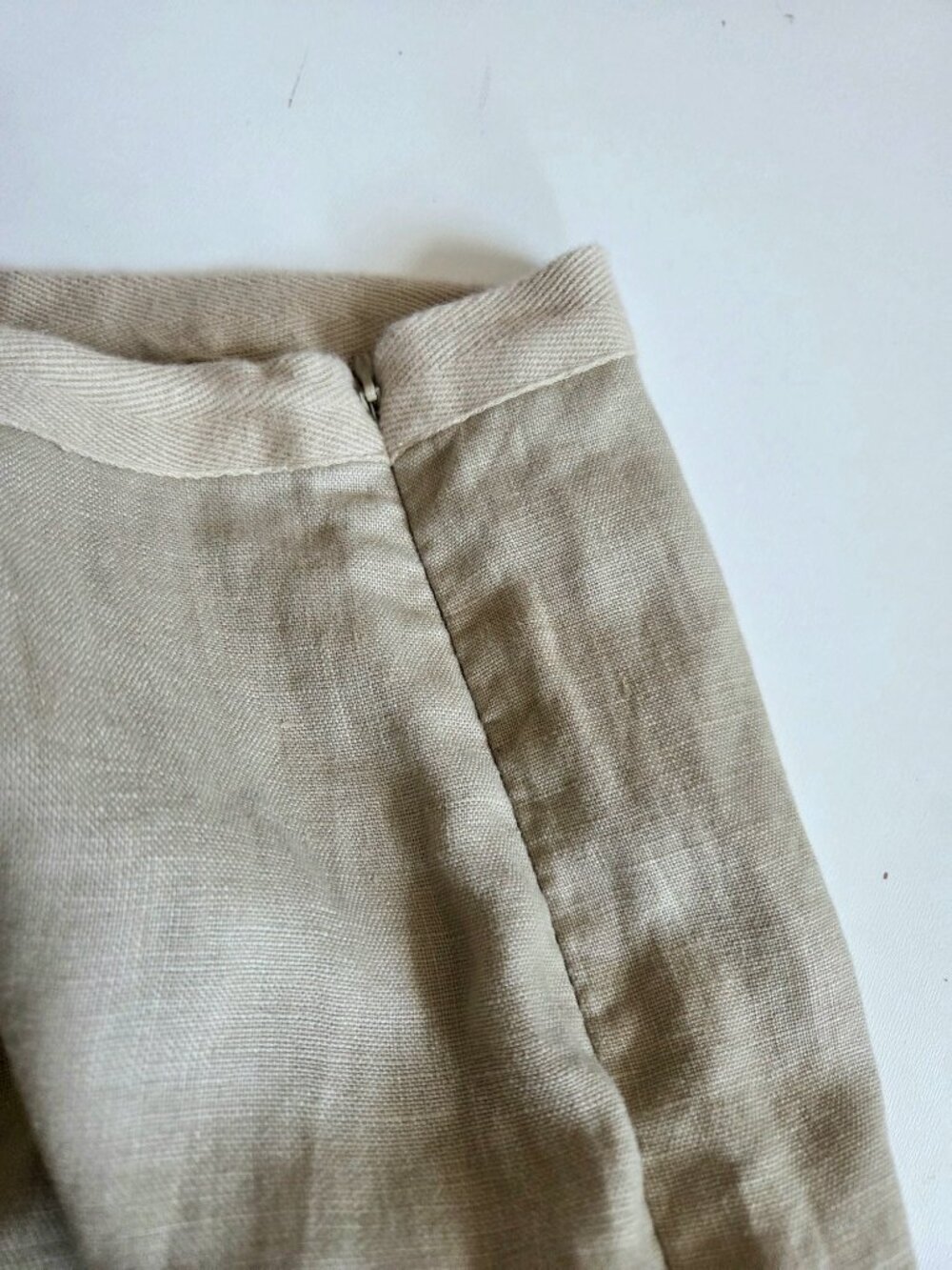 Classic Drawstring Linen Pants - Cream - Picture 3 of 9